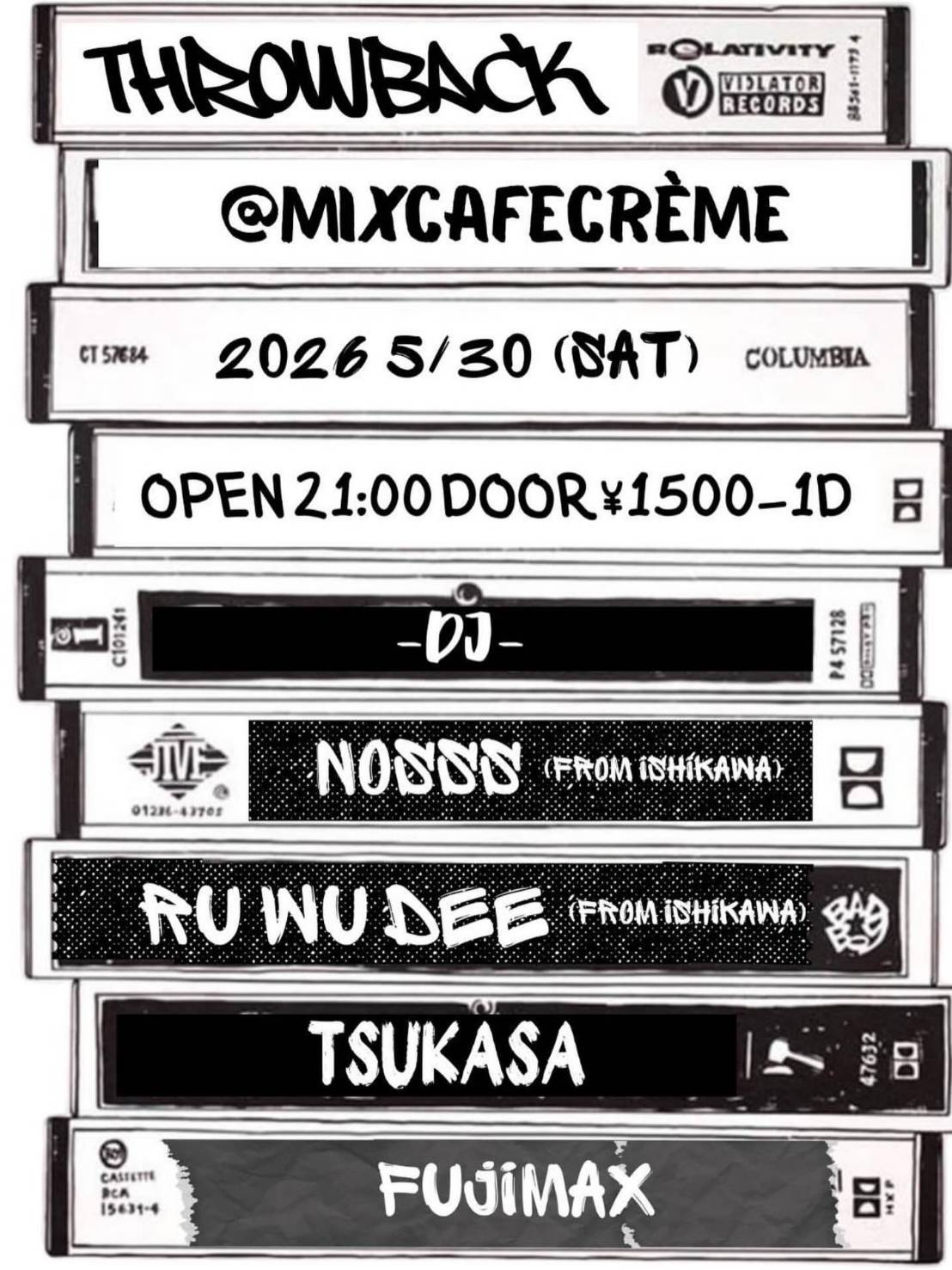 THROWBACKフライヤー